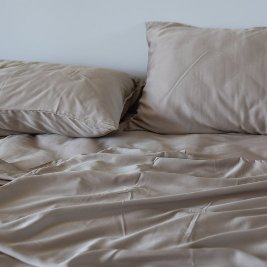 Bamboo Lyocell Pillowcase Pair - Biscuit