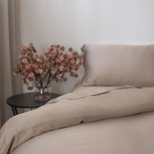 Bamboo Lyocell Duvet Cover - Biscuit