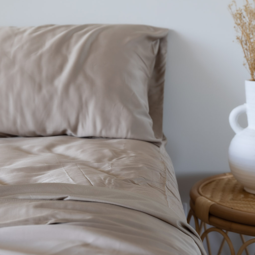 Bamboo Lyocell Pillowcase Pair - Biscuit